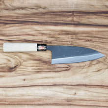 Load image into Gallery viewer, Deba Double bevels 175mm/10mm - Hand made Kurouchi knife