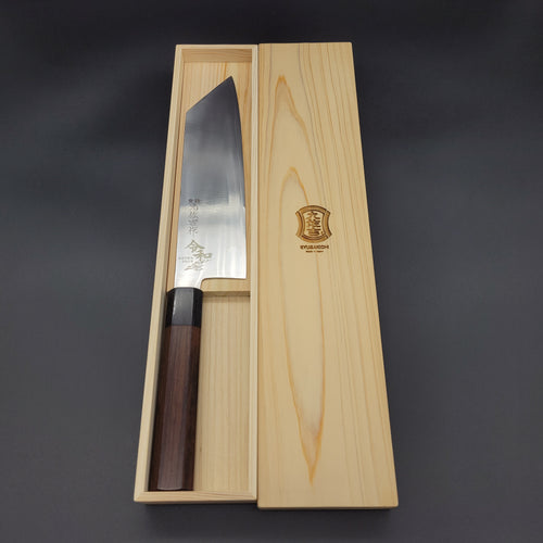 ZDP189 Bunka 190mm with Japanese Cypress raw wood case - Rosewood handle