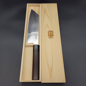 ZDP189 Bunka 190mm with Japanese Cypress raw wood case - Rosewood handle