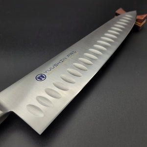 YUUSHIN PRO Gyuto Chef knife 240mm Pit finish - Virgin Gold stainless steel